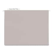 SMEAD TUFF Extra Capacity Hanging File Folder, Easy Slide Tabs, 4 in. Cap, Letter, 1/3-Cut Tab, Gray, 18PK 64242